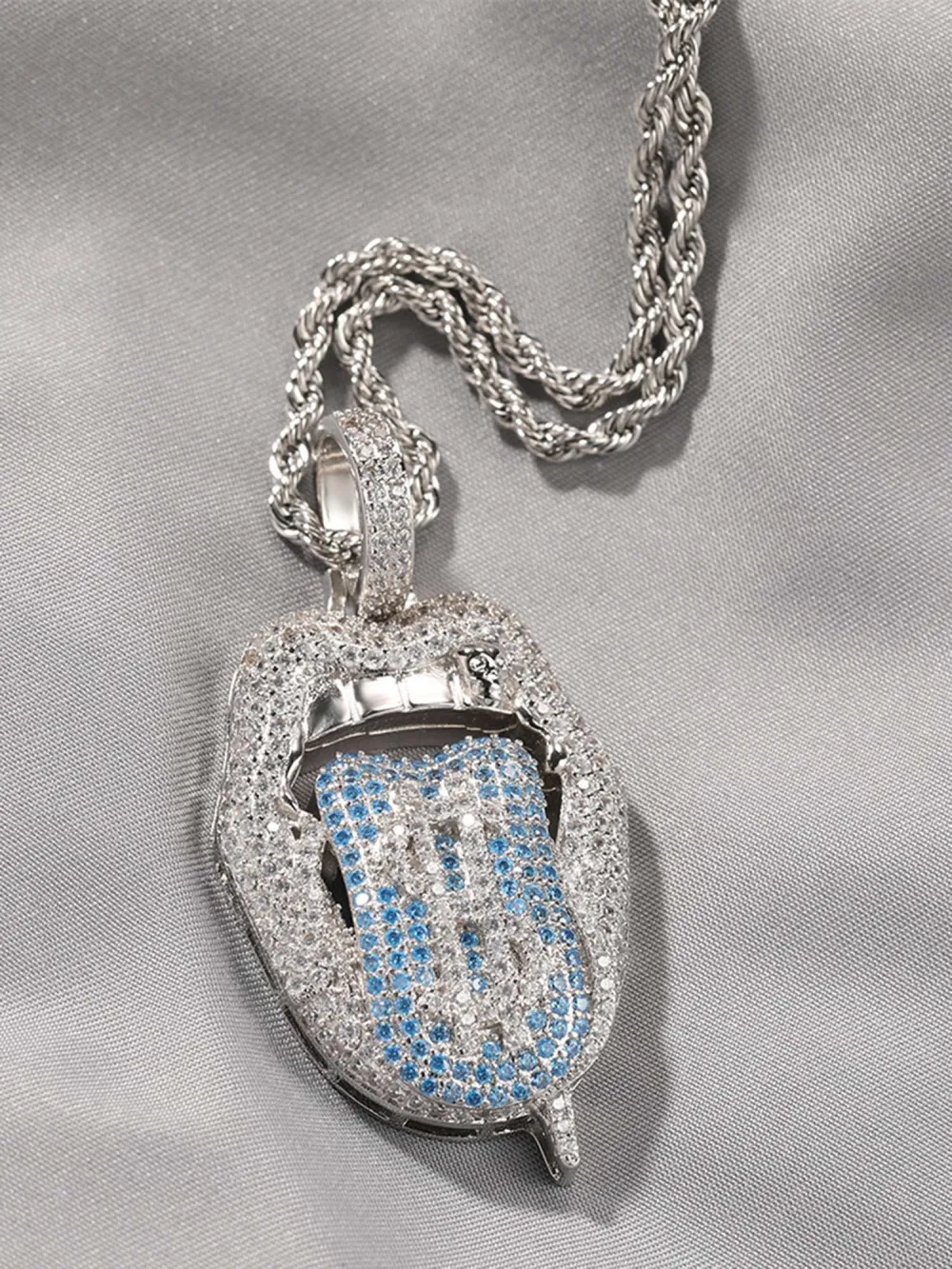 Hip Hop Zirconia Necklace - 2141