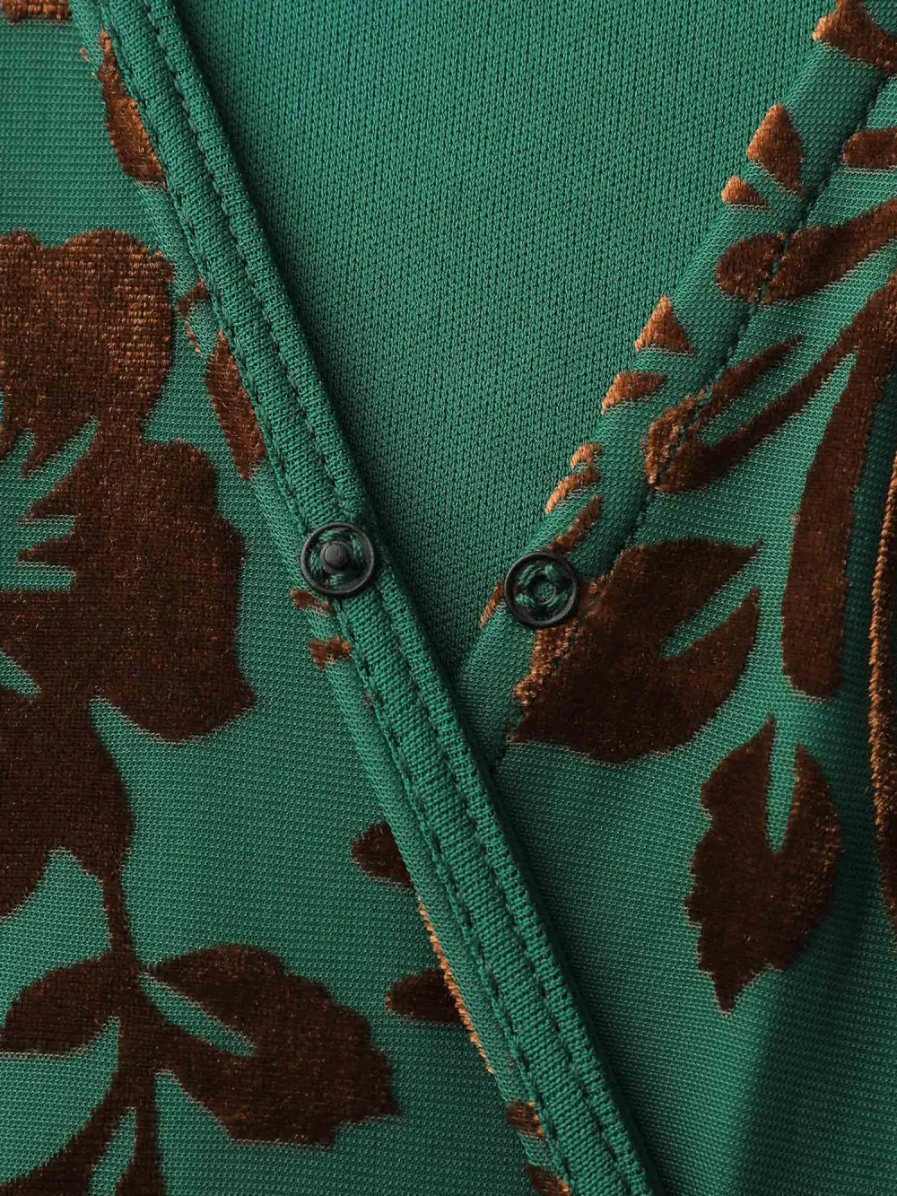 Laser-Cut Velvet Waist-Tie Midi Dress