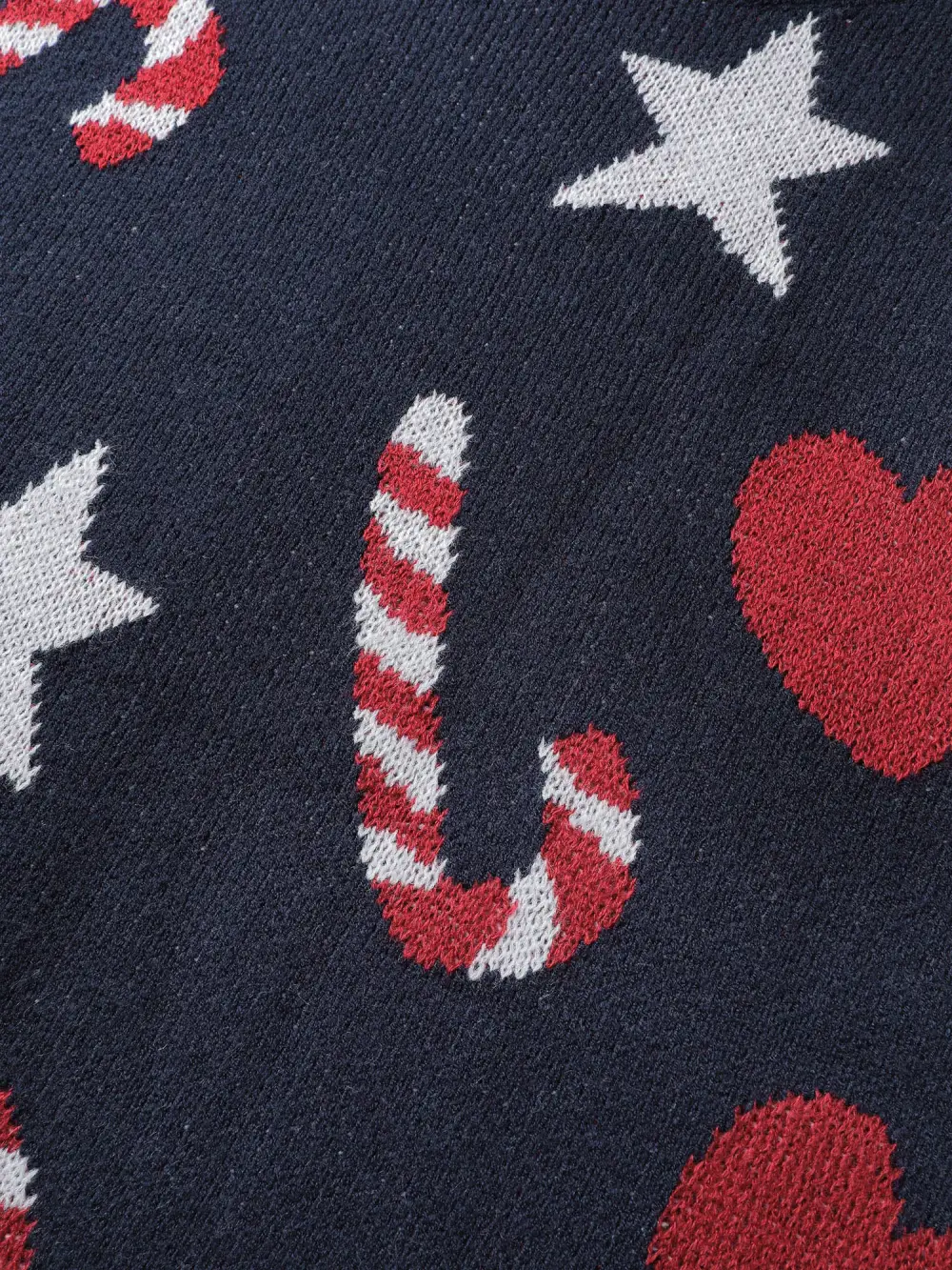 Holiday Candy Jacquard Pattern Pullover
