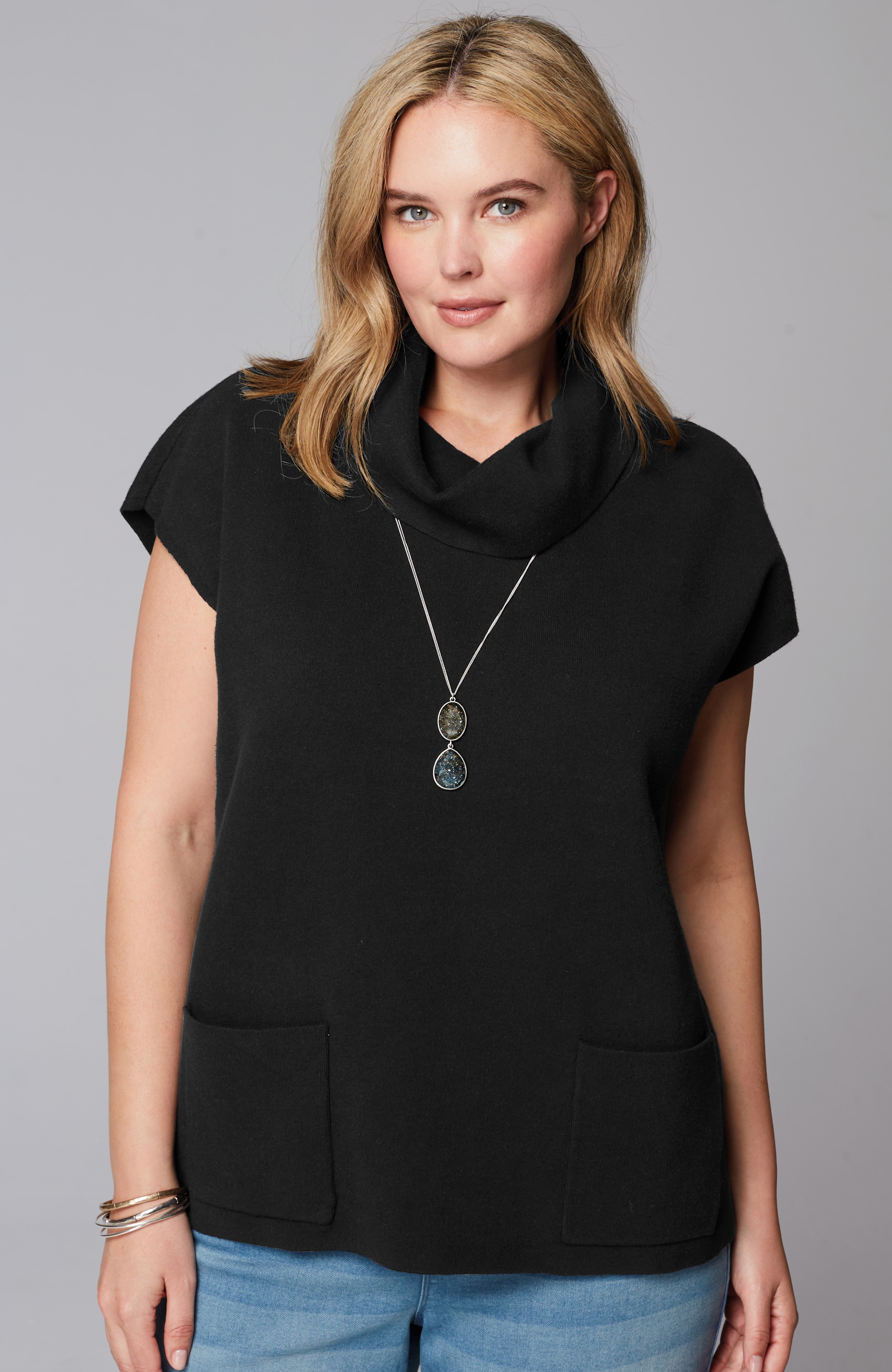 Pure Jill Double-Knit Sweater-Vest