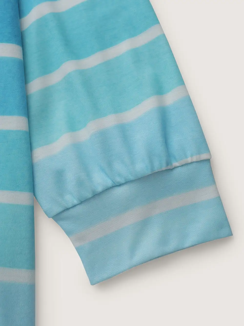 Colorful Stripe Relaxed-Fit Stretchy Hem T-Shirt