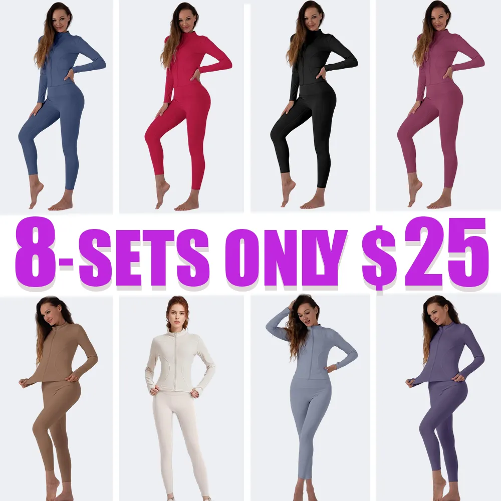 Women’s 2-Piece Activewear – Jacket & High-Waist Leggings for Workout