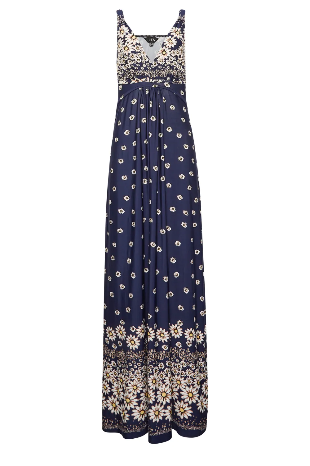 LTS Tall Black Floral Print V-Neck Sleeveless Maxi Dress