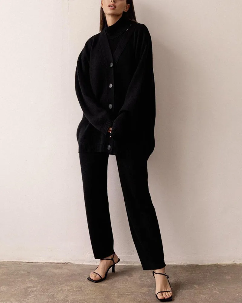 Casual Knitted Three Piece Set