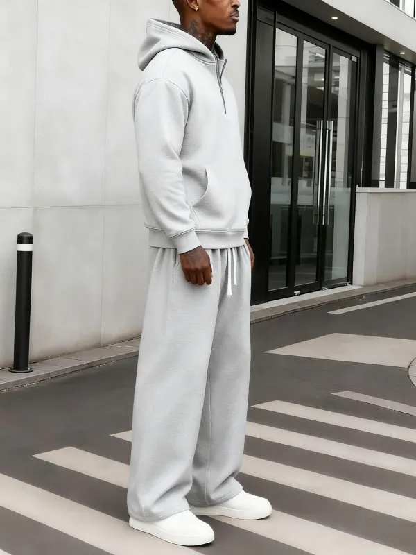 Men's Solid Color Two-Piece Sportswear