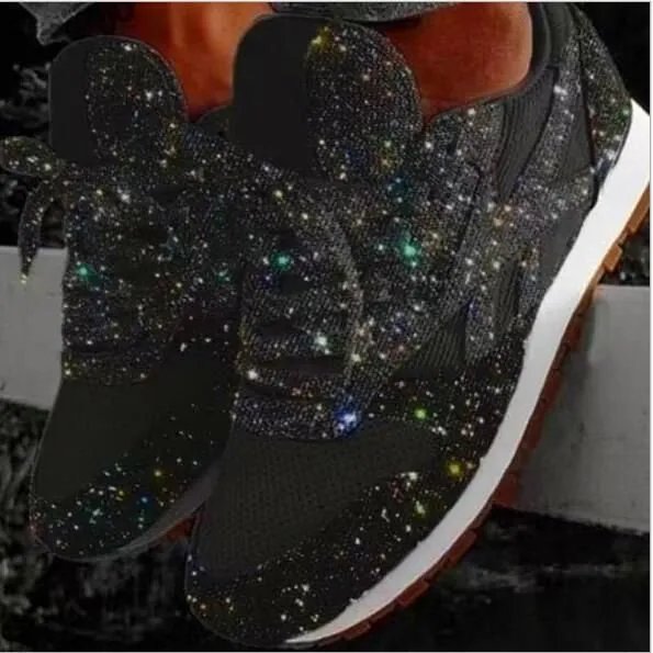Women Muffin Rhinestone New Crystal  Platform Sneakers