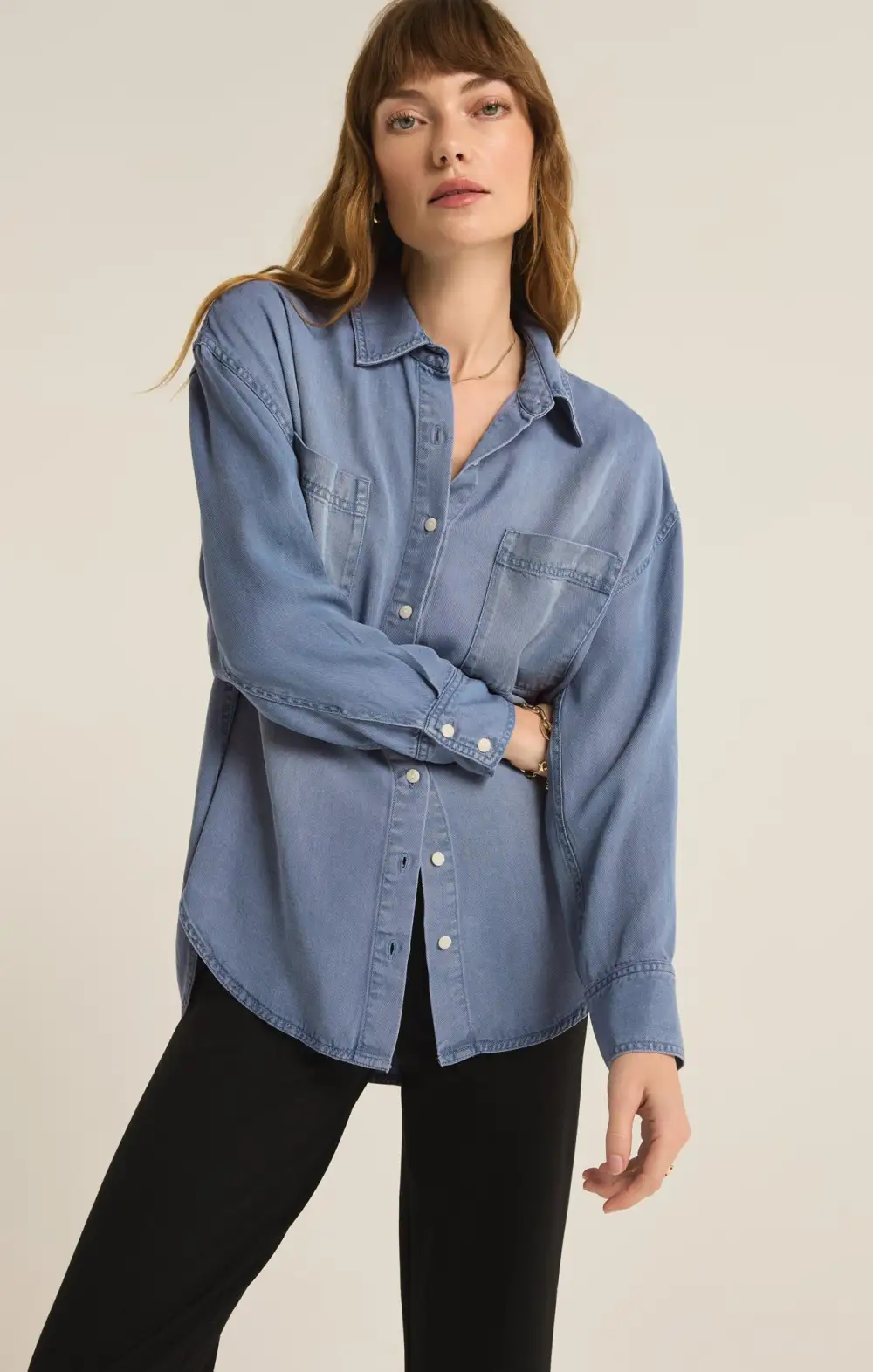 Colbie Chambray Top