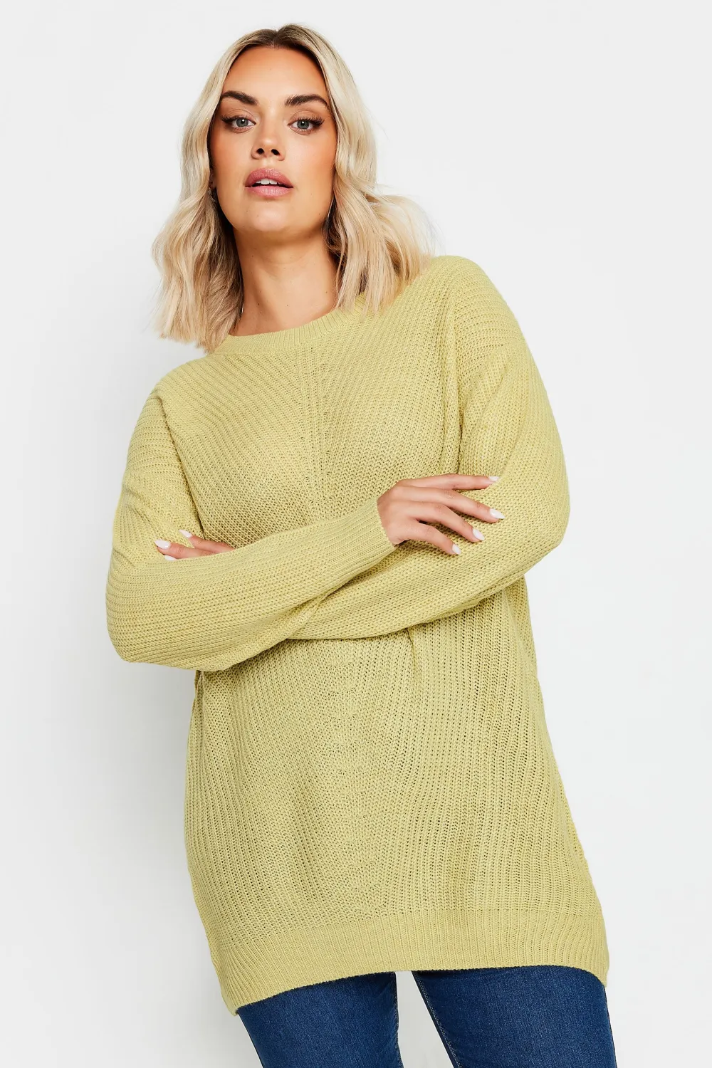YOURS Curve Pink Essential Knitted Jumper
