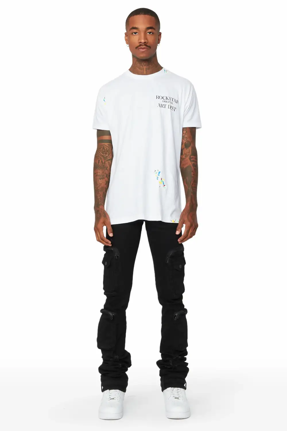 Sutton Black Super Stacked Flare Jean