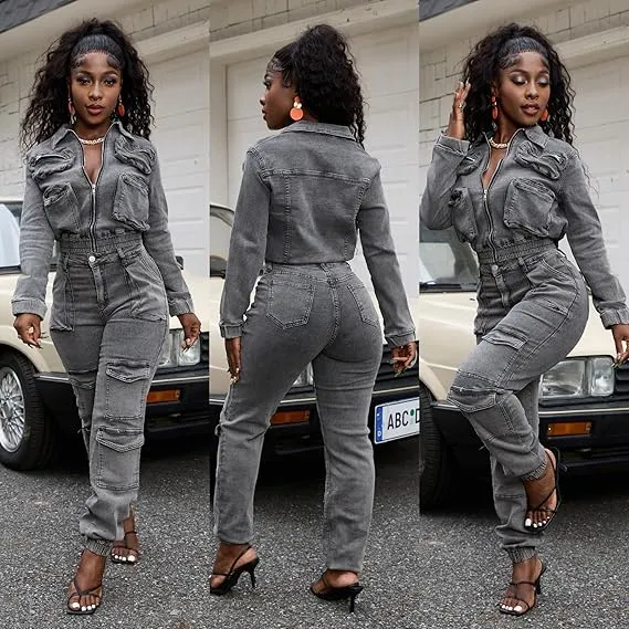 Women's 2-Piece Washed Denim Set