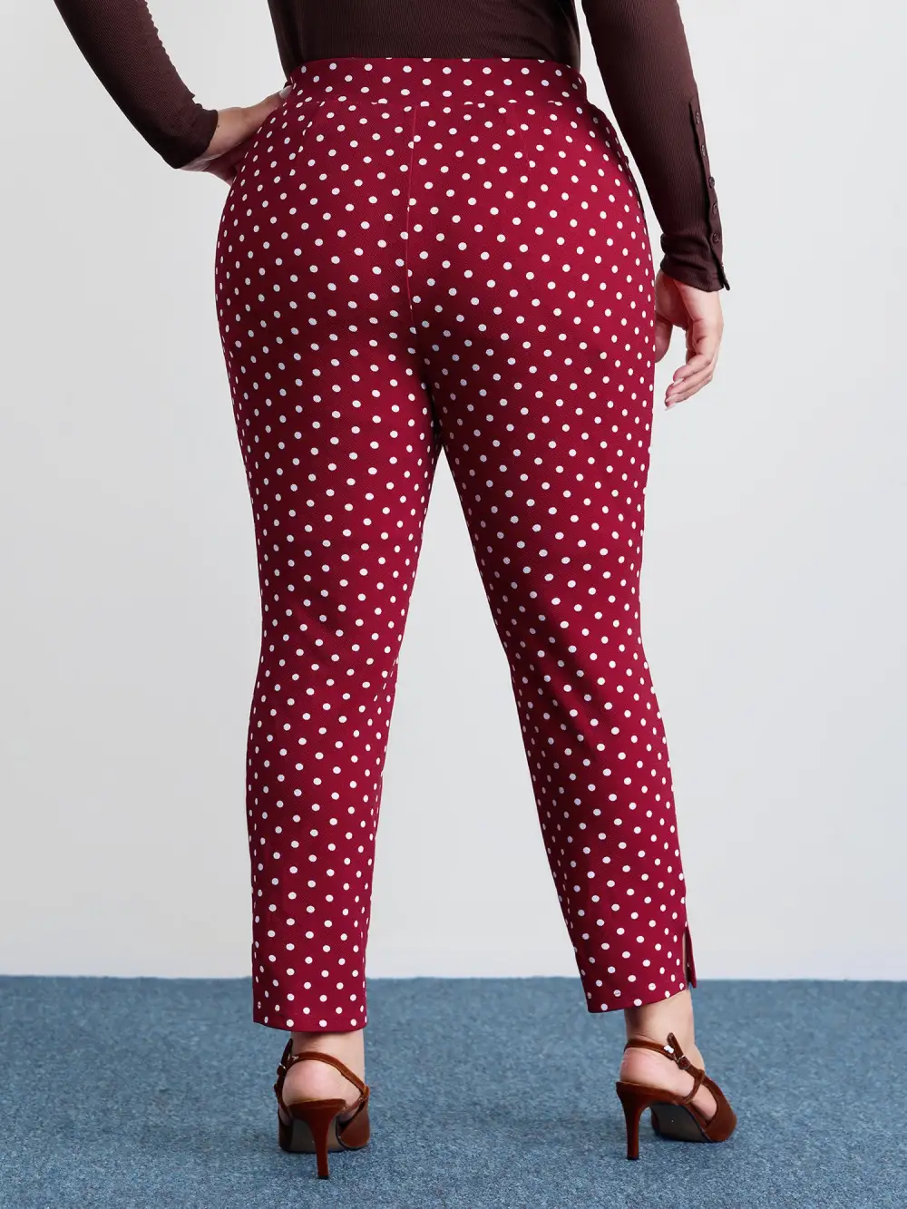 Polka Dots Skinny-Fit Pants
