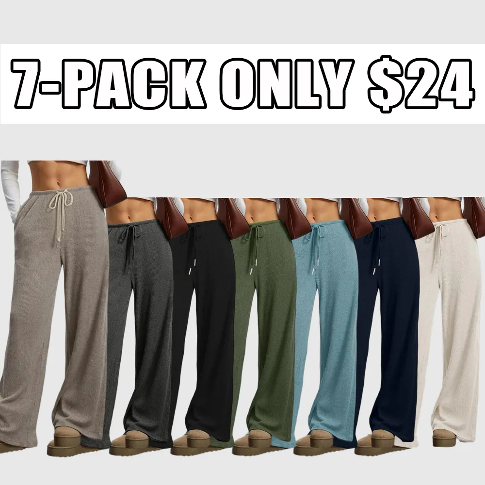 High Waist Comfortable Wide Leg Casual Jogging Pants