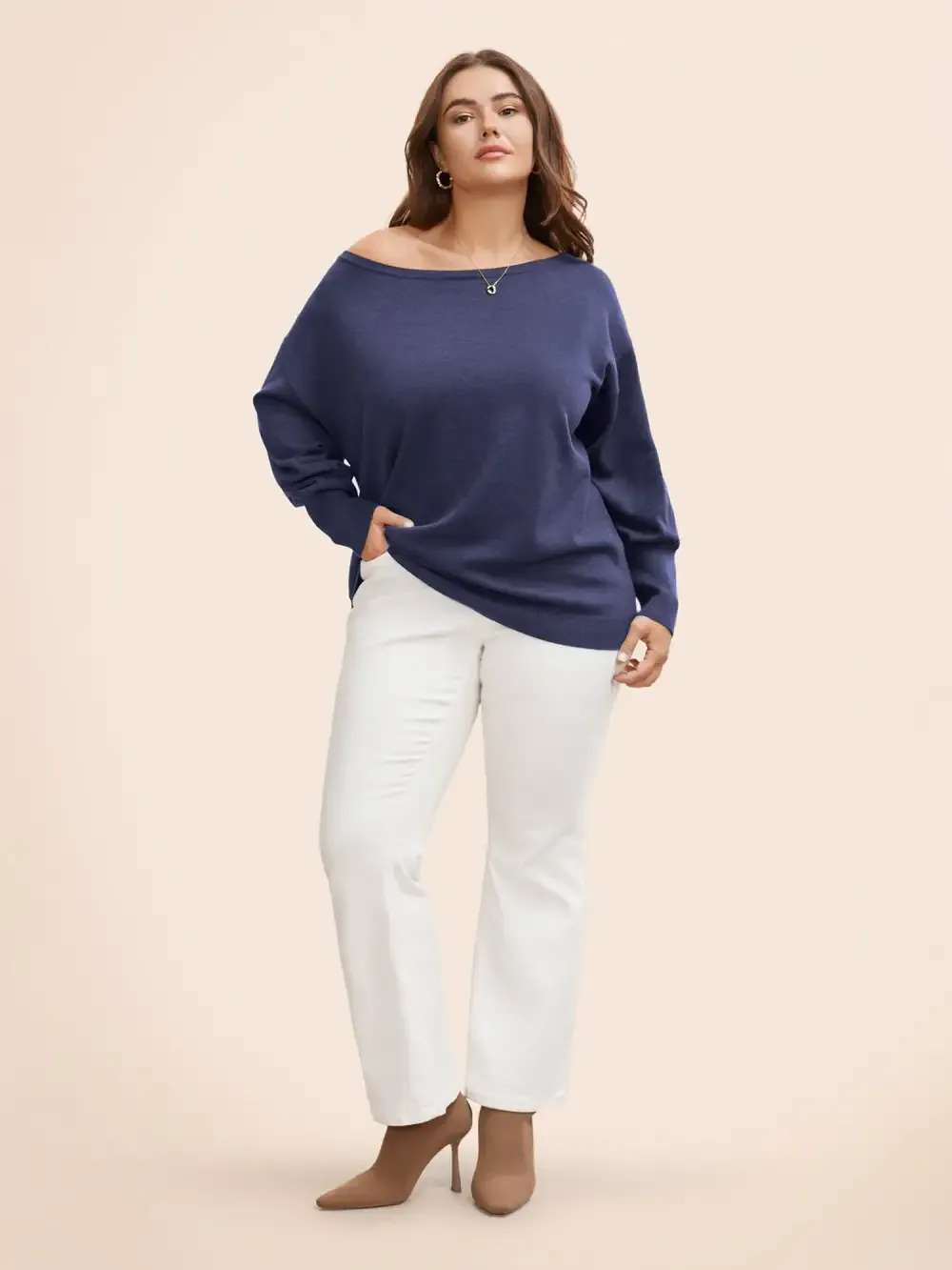 Supersoft Essentials Boat Neck Drop Shoulder Pullover