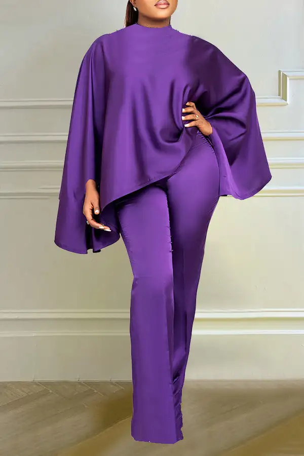 Batwing Sleeve Flowy Pant Set