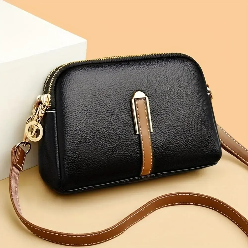 Mila Litchi Crossbody Bag with Embossed Pattern