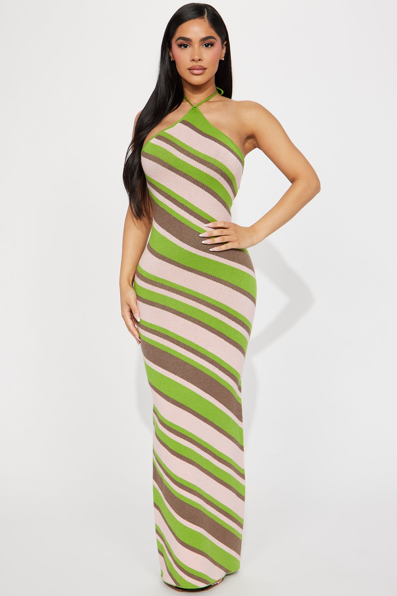 Summer Spritzer Maxi Dress - Green/combo