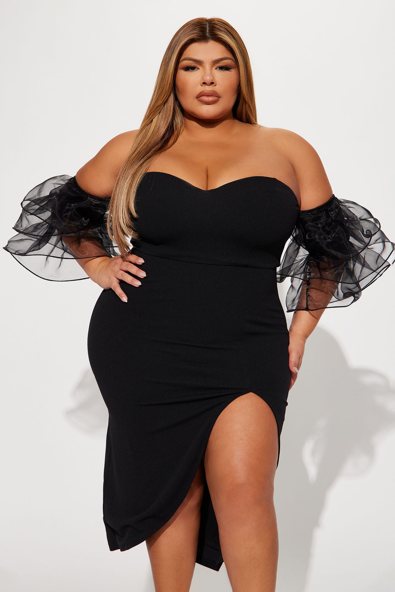 Kyla Midi Dress - Black