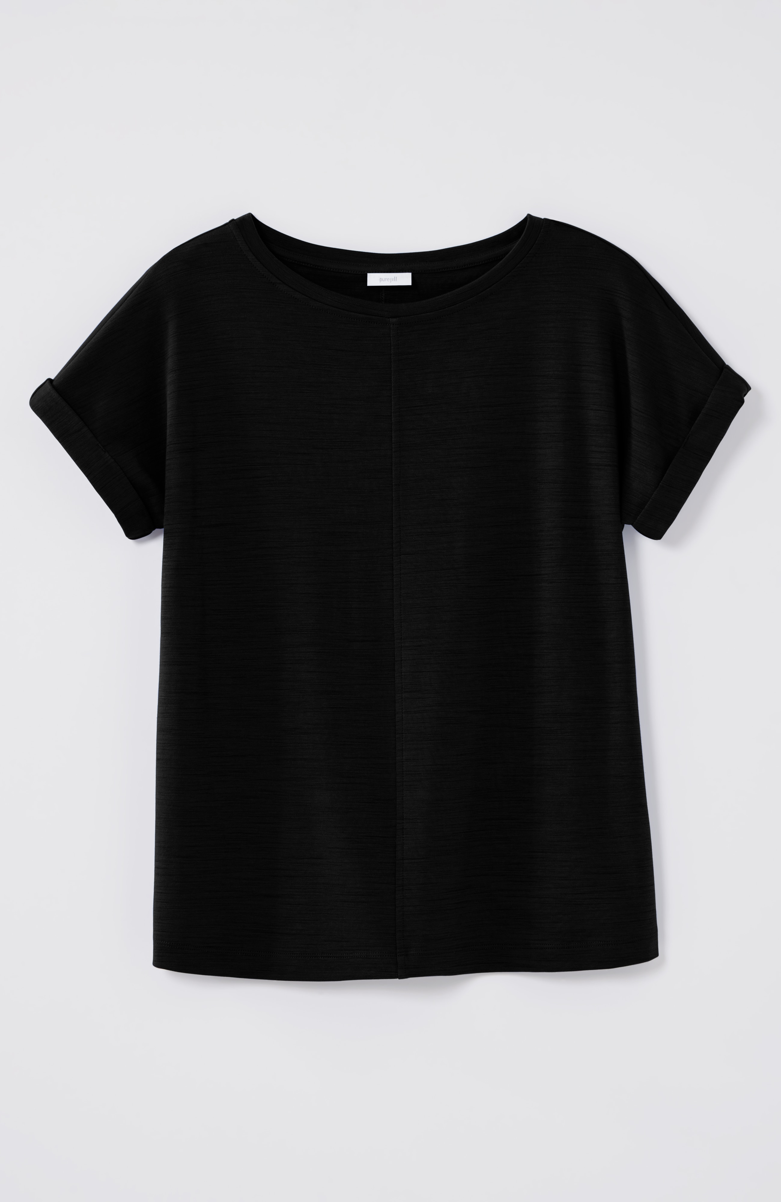 Pure Jill Slub Boat-Neck Tee
