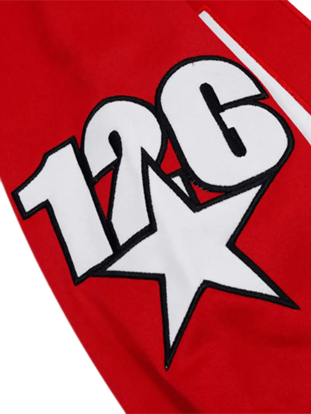 V-neck Embroidered Long Sleeve Sweatshirt - 1684