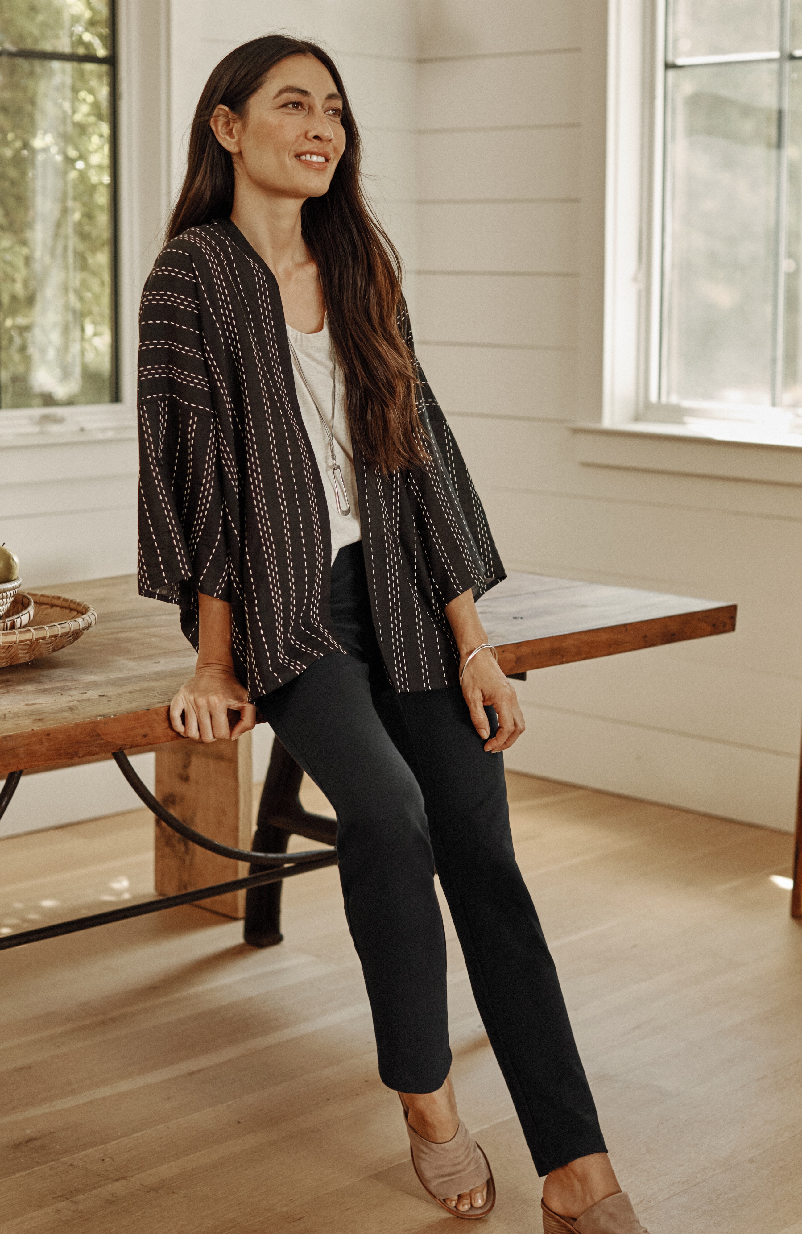pure jill affinity slim-leg pants