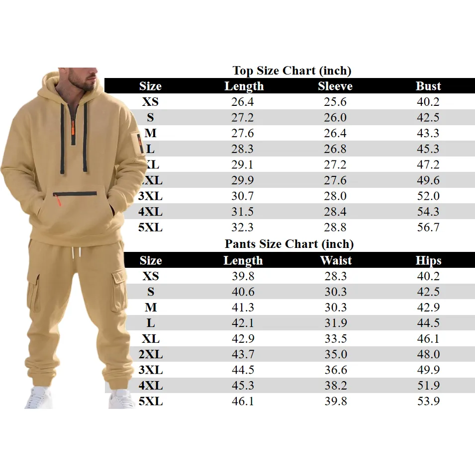 Men's Warm Fleece-Lined Workwear Set