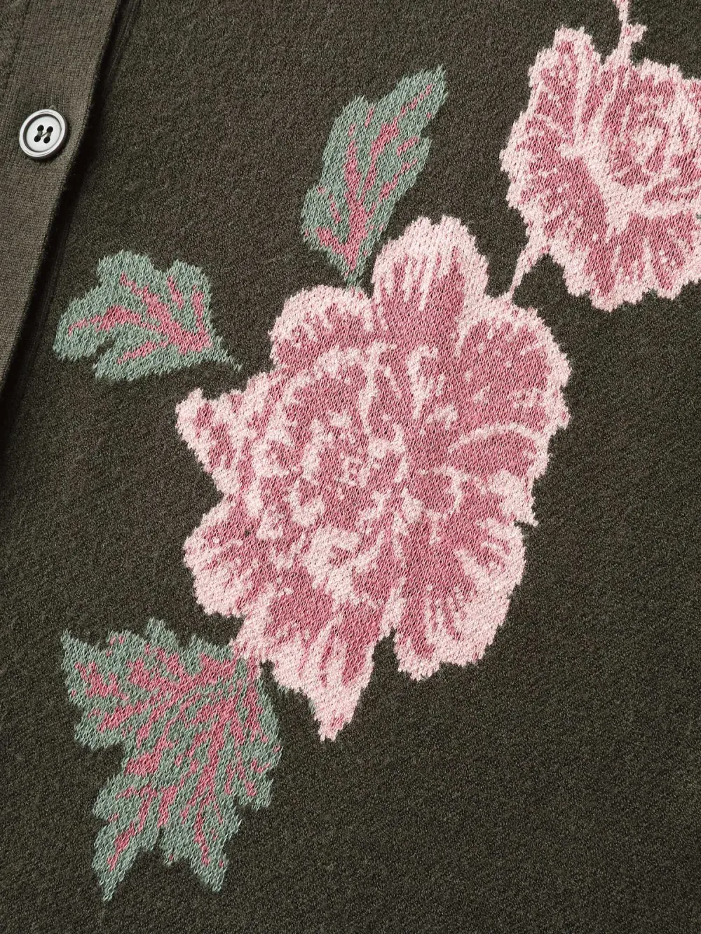 Supersoft Floral Print Button-Down Knit Cardigan