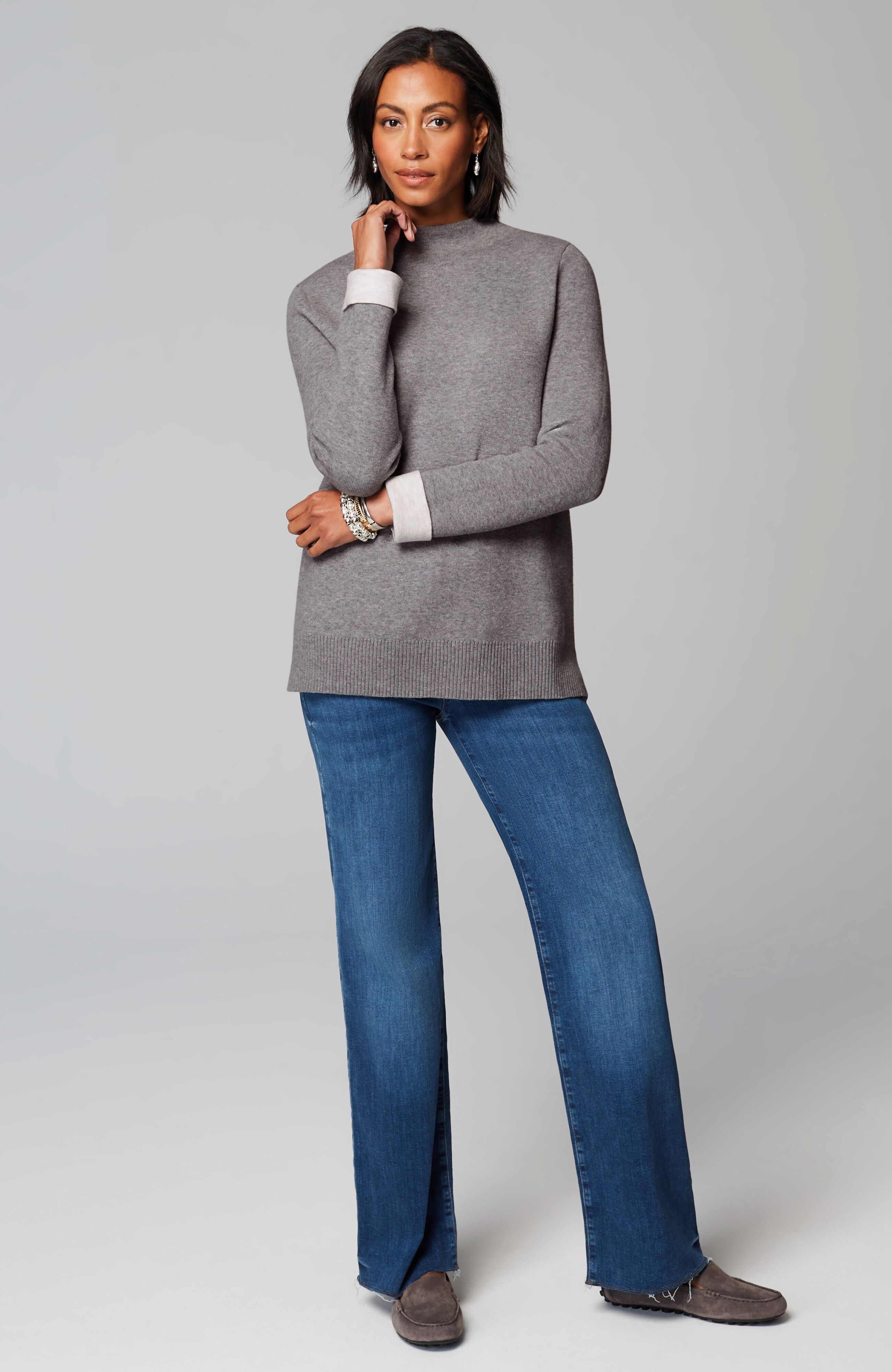 Majestic Funnel-Neck Sweater