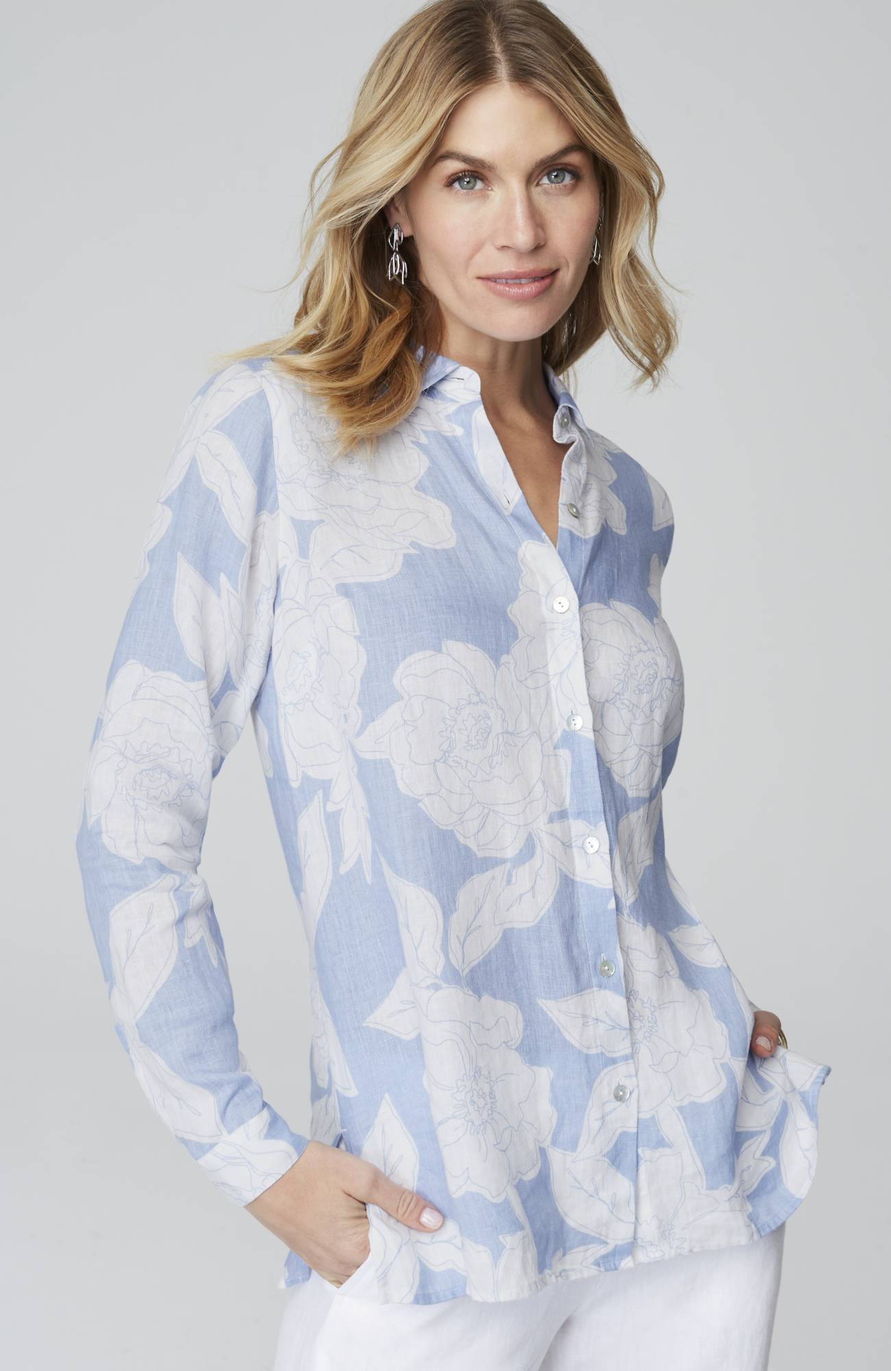 Everyday Linen Button-Front Shirt