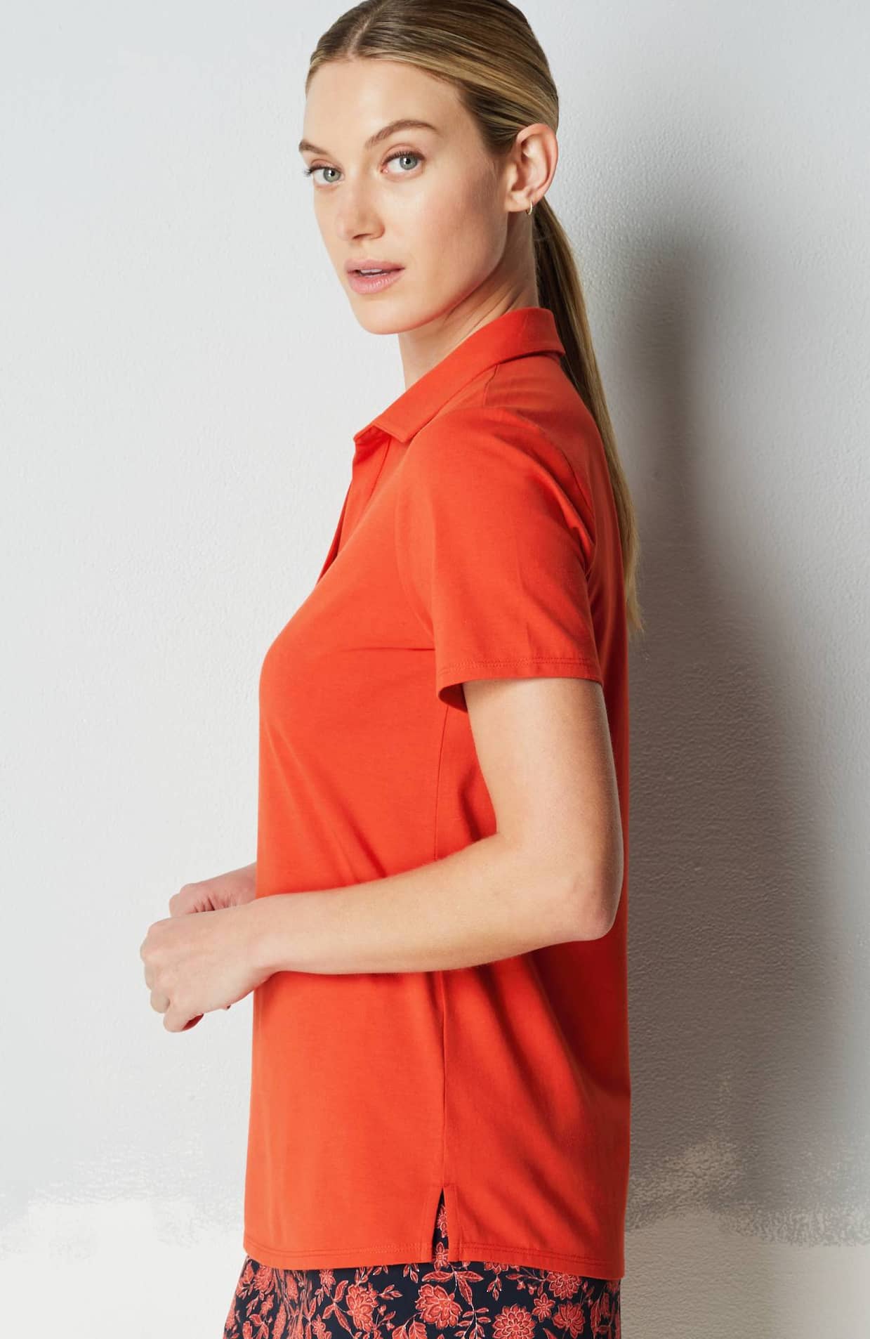fit cotton-stretch polo shirt