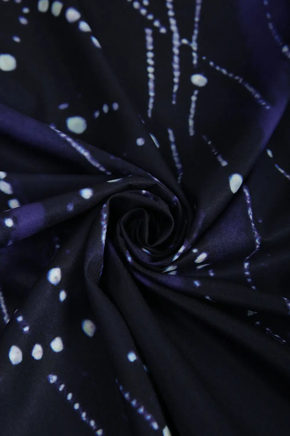 Midnight Blue Constellation Line Print Side Pocket Midi Dress
