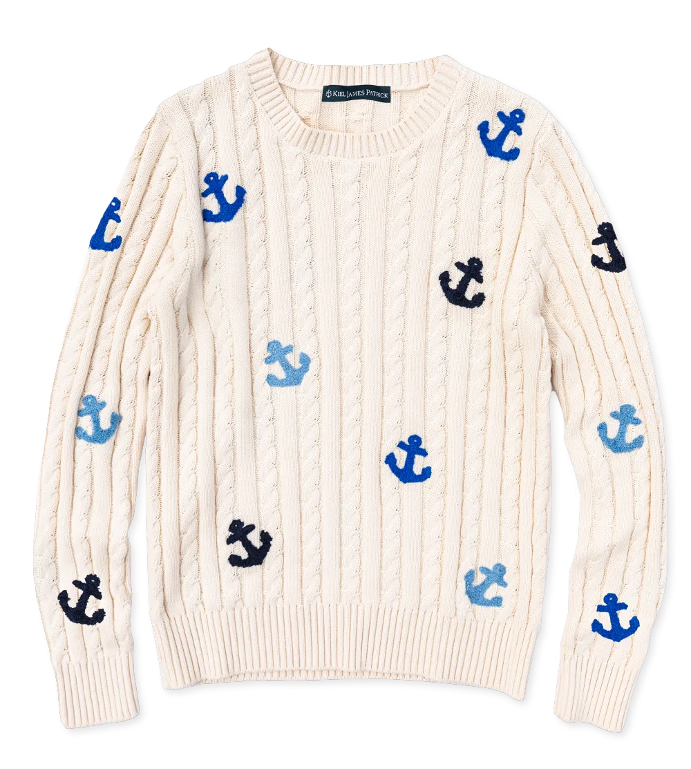 Anchors Aweigh Cable Knit Sweater