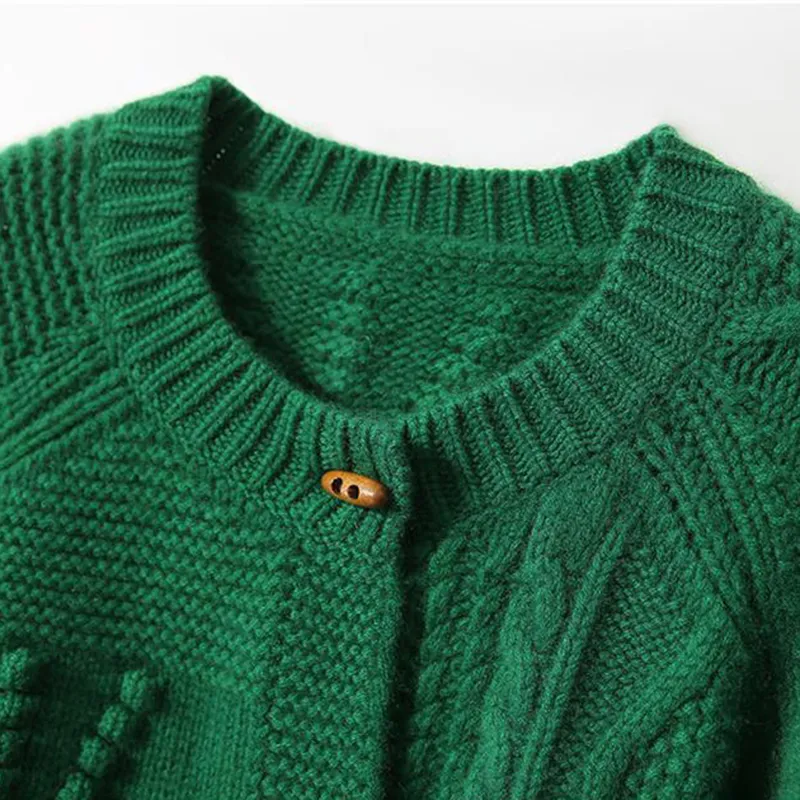 Vintage Jacquard Weave Plain Gentle Sweater