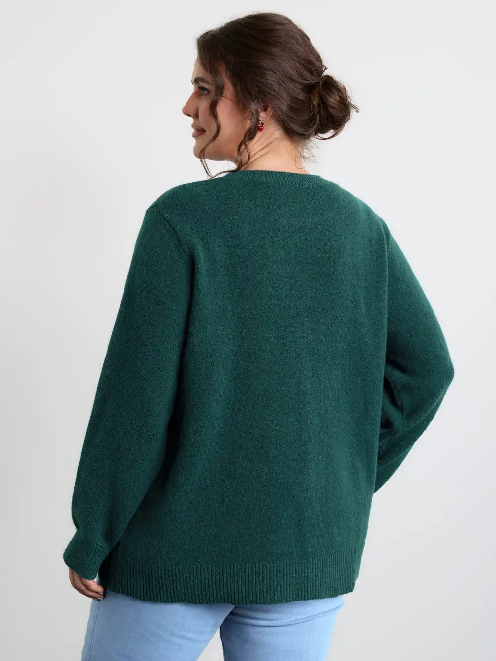 Festive Puppy Jacquard Pattern Pullover