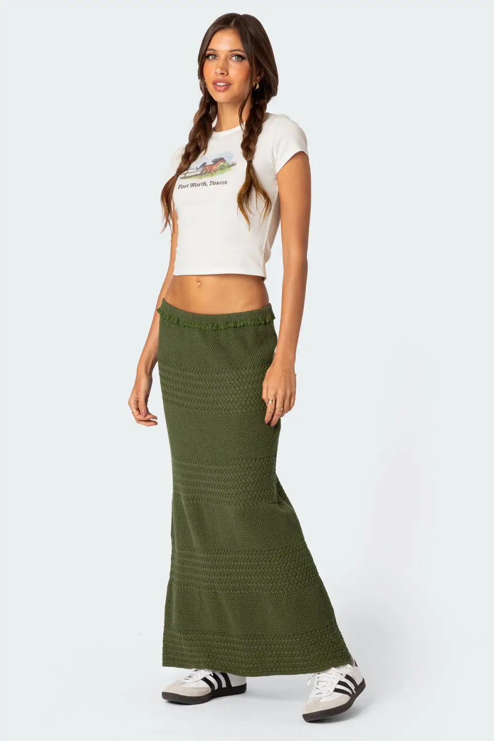 Garner Textured Knit Maxi Skirt