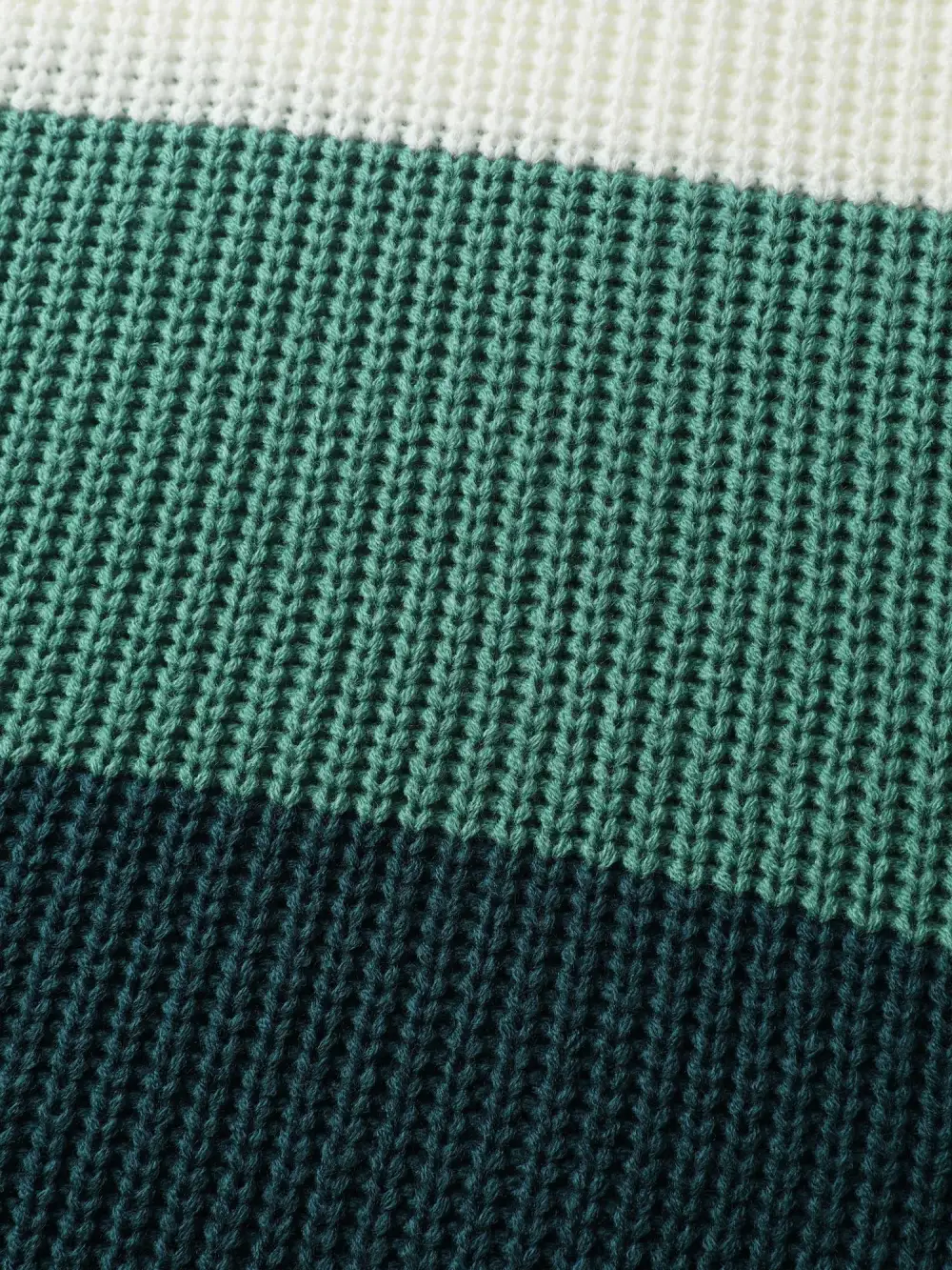 Colorblock Textured Balloon Sleeve Pullover