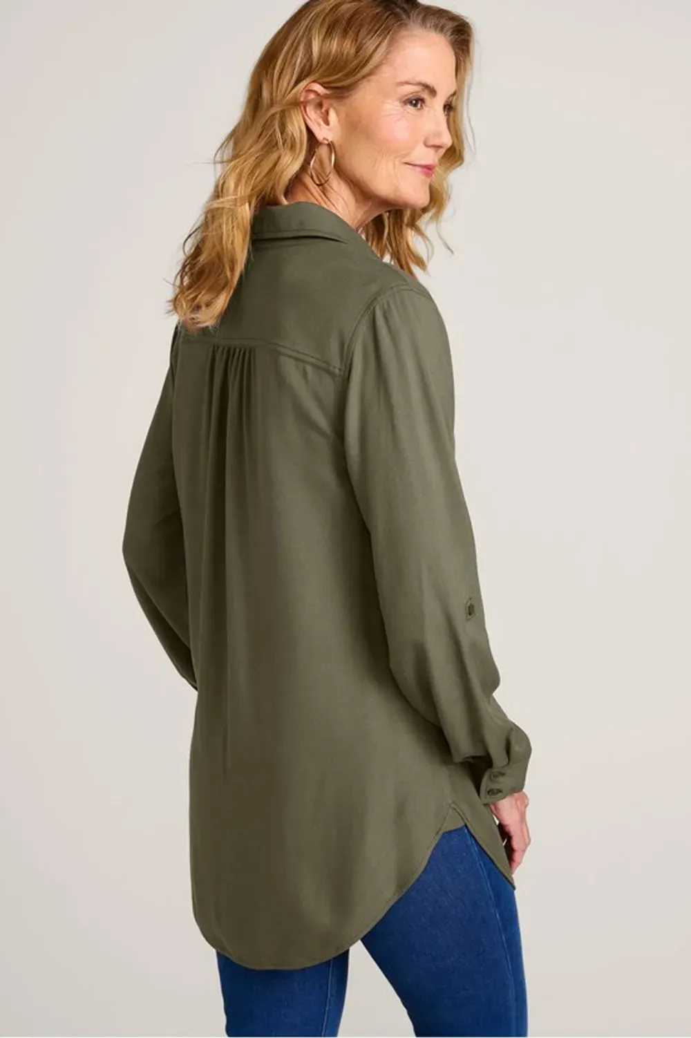 Iconic Long Sleeve Twill Big Shirt