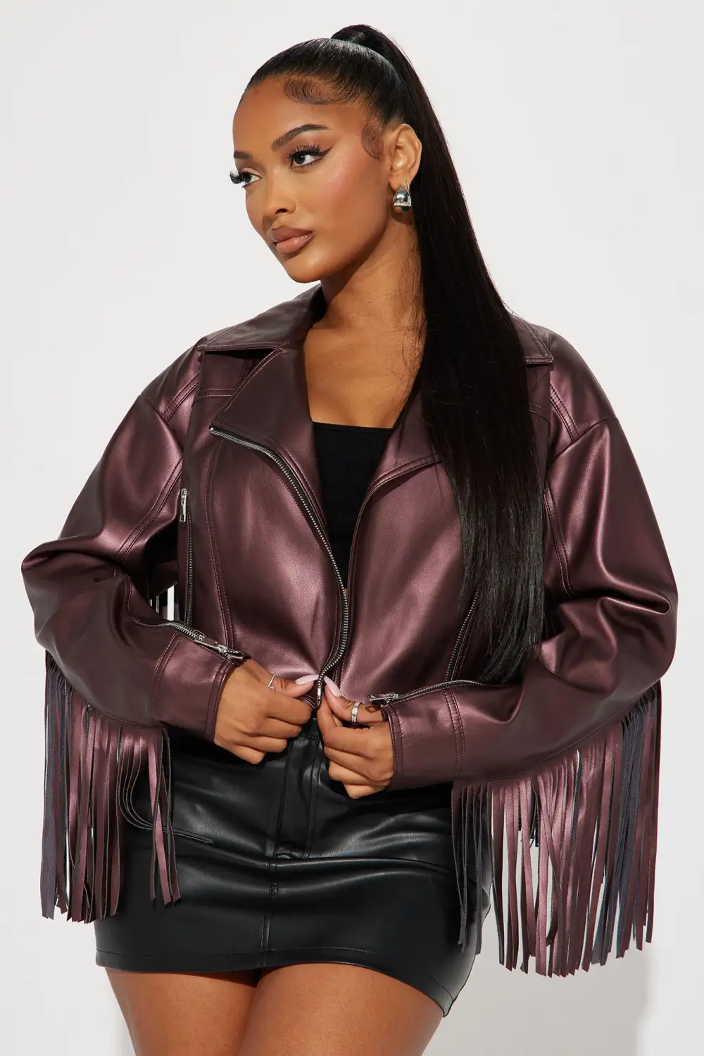 Swing My Way Jacket - Plum