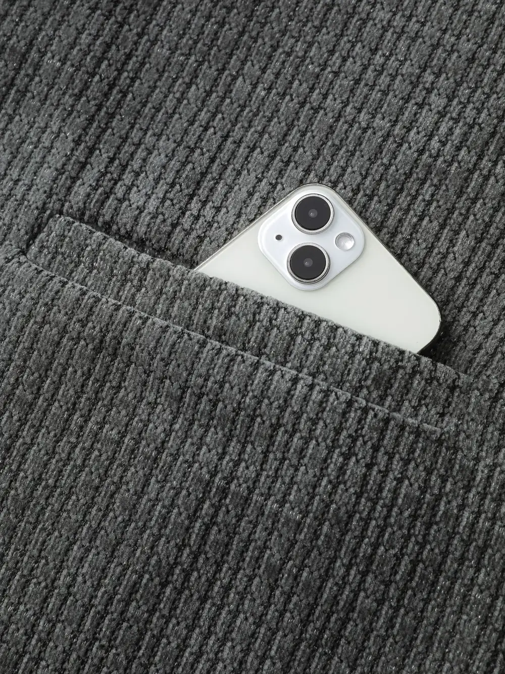 Textured Split Hem Hooded Jacket