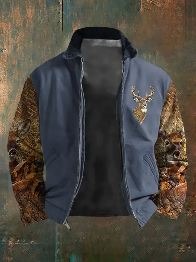Men's Western Elk Outdoor Lapel Jacket