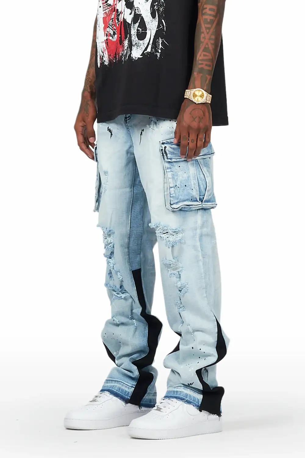 Dubaku Blue Baggy Fit Jean