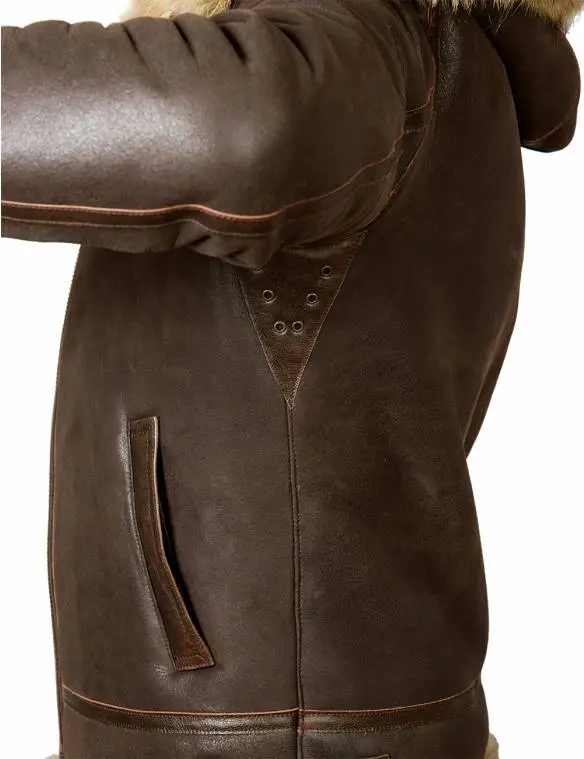 JACKET PILOT FROM SHEEPSKIN B-3 Hooded[FREE SHIPPING TODAY]