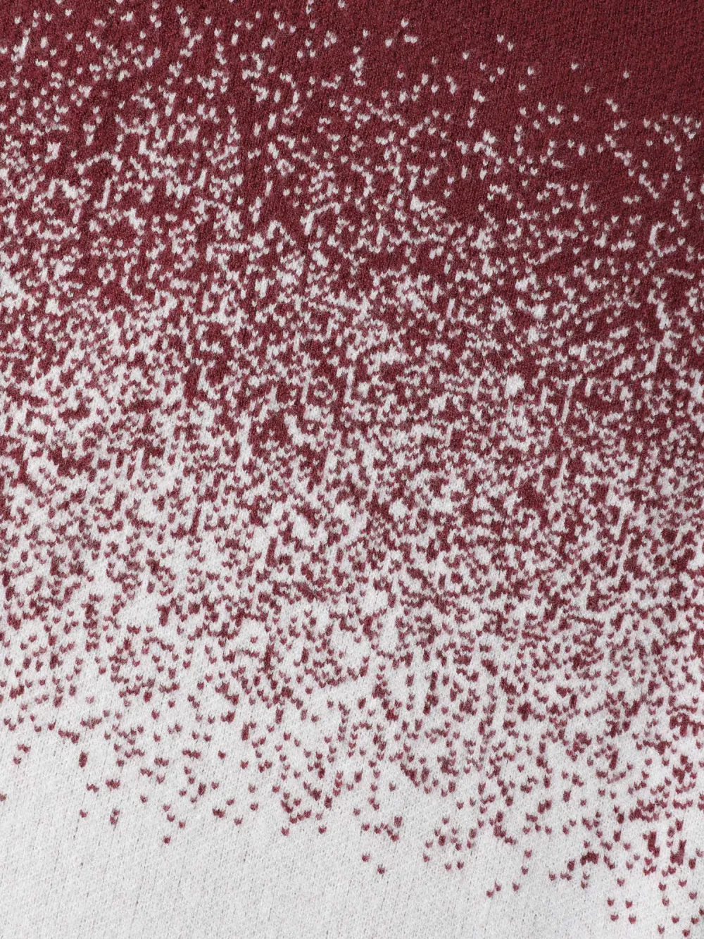 Jacquard Color Blend Ribbed Hem Pullover