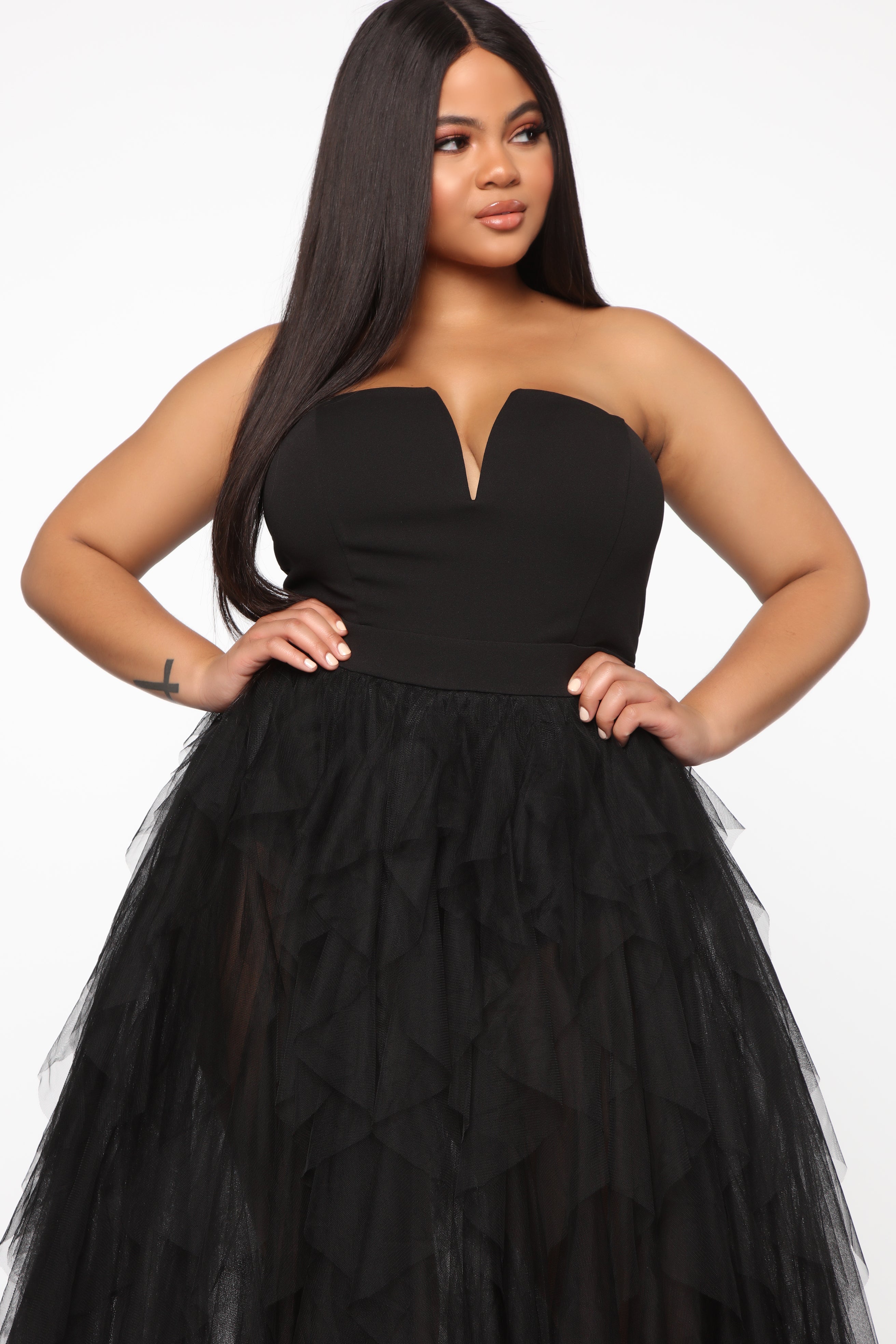Caught My Eye Tube Maxi Dress - Black