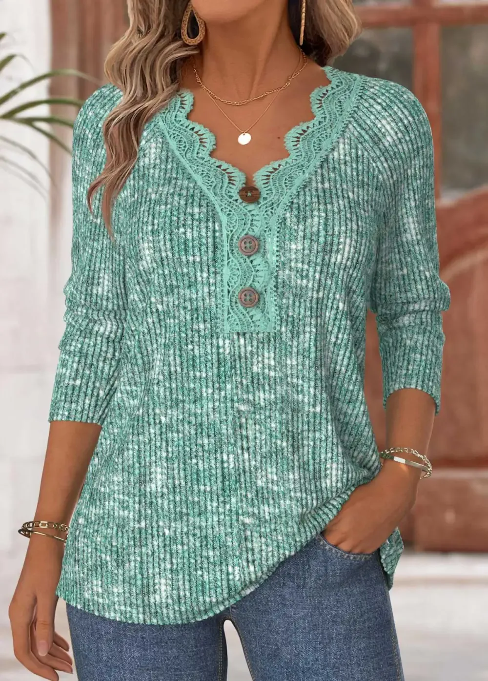 Mint Green Tummy Coverage Long Sleeve T Shirt