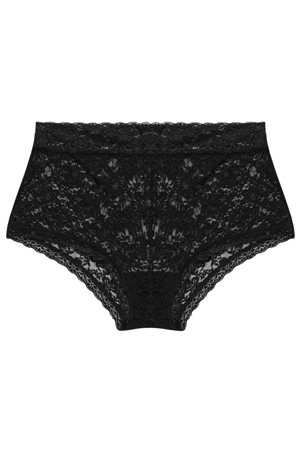 YOURS 5 PACK Curve Black Cotton High Waisted Full Briefs