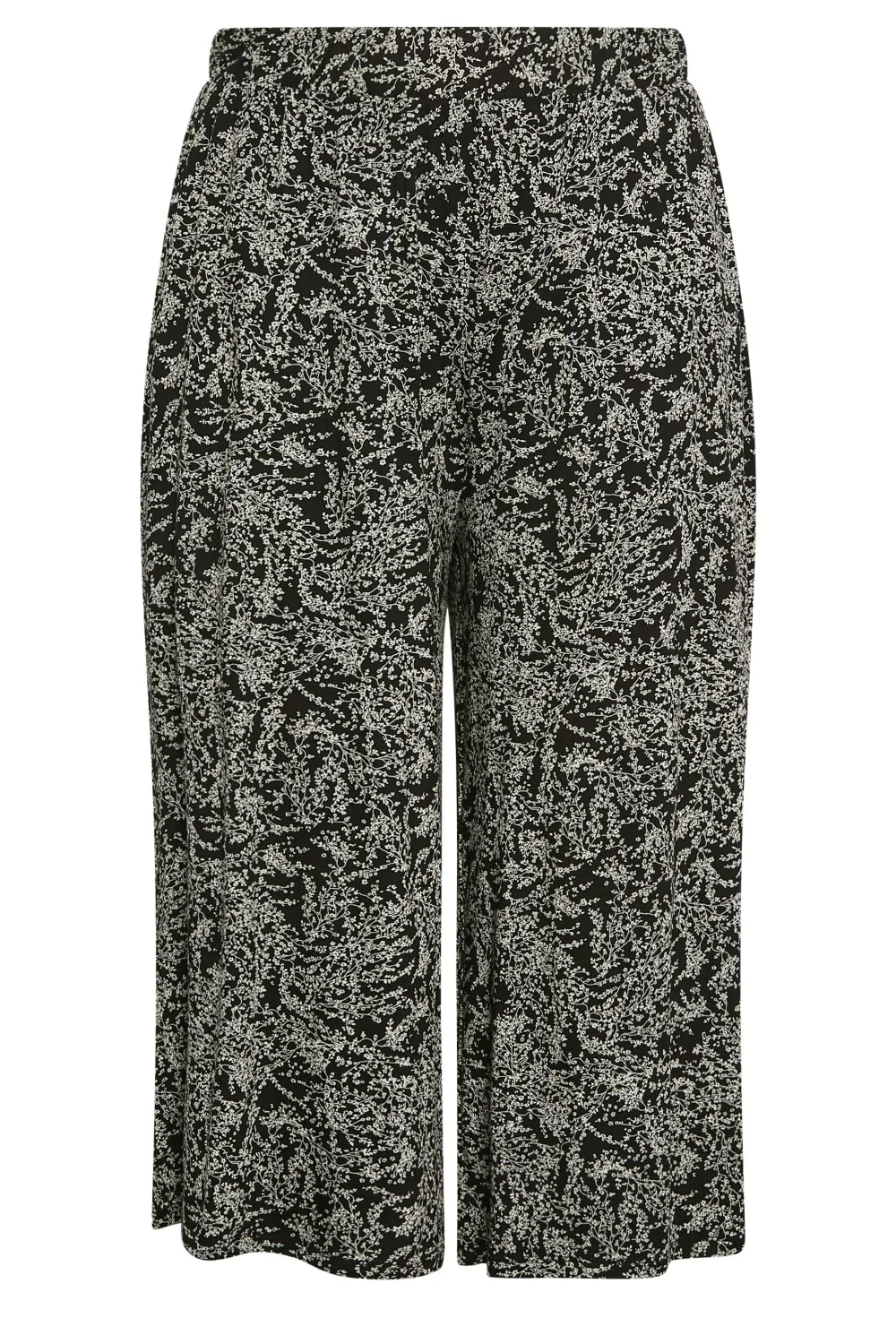 YOURS Curve Black Stretch Jersey Culottes