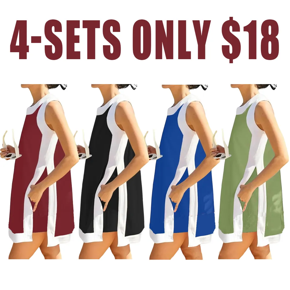 Women’s 2-Piece Color Block Lounge Set – Short Sleeve Top & Pocket Shorts