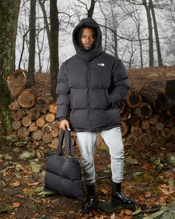 Black Pepper Long Utility Puffer