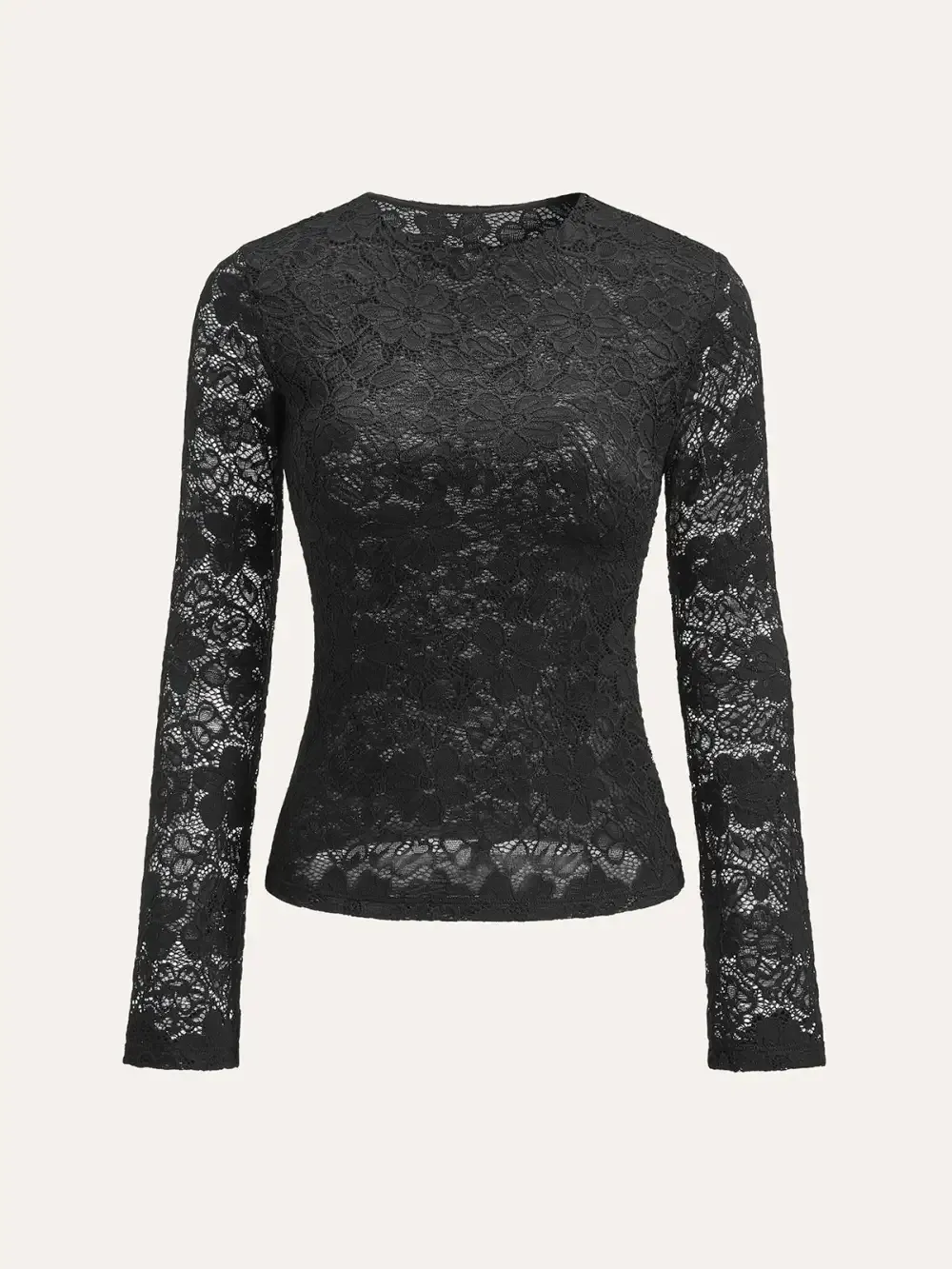 Floral Lace Long-Sleeve Top