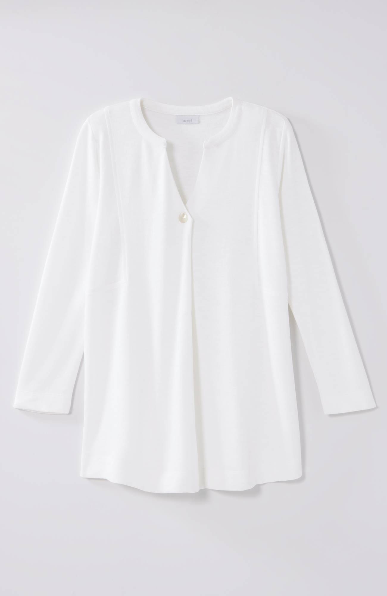 pure jill organically grown cotton buttoned top